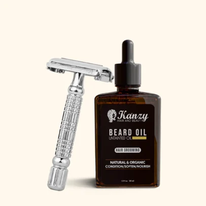 Razor and Beard Oil Grooming Set